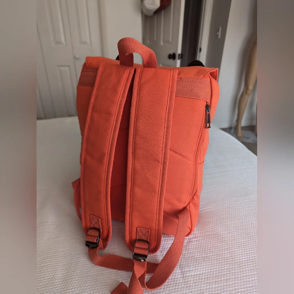 Floral Floric Red Panda Backpack Full Zipper Pockets.